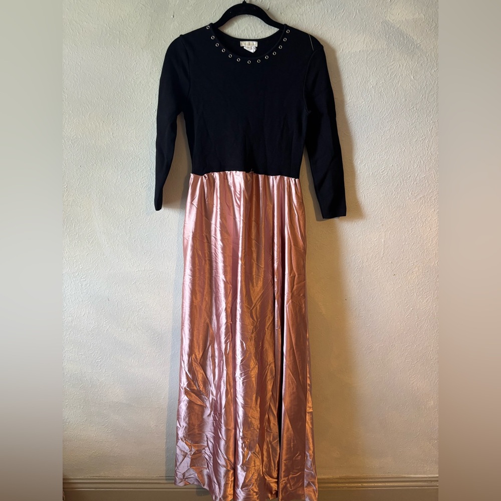 Shoshone Black and Pink Maxi Dress